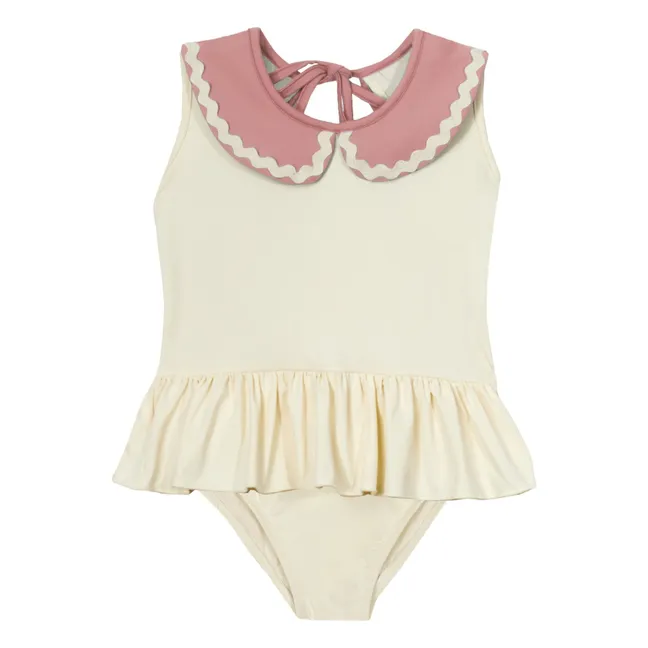 Traje de baño con cuello Olie Claudine | Rosa empolvado