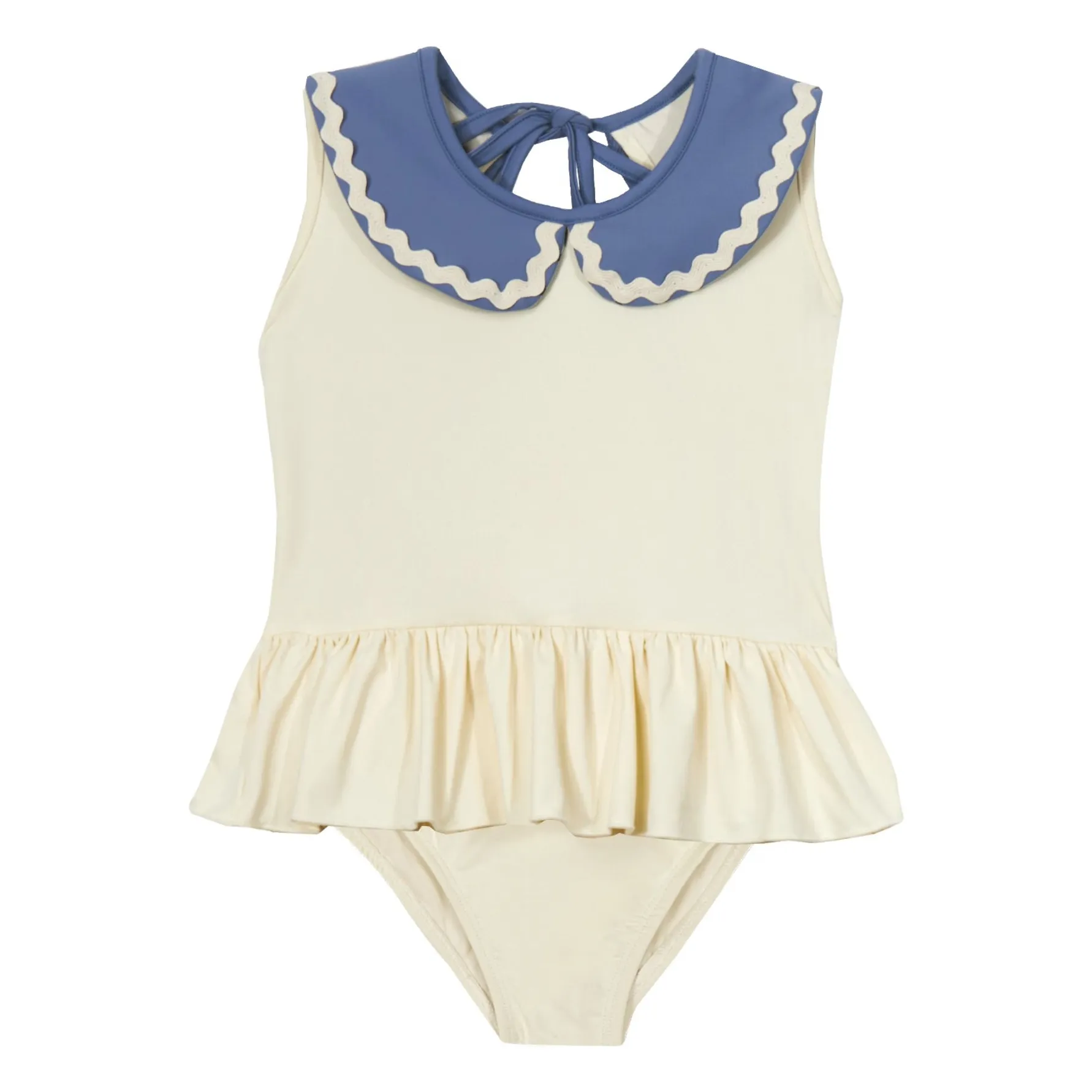 Mipounet Blue Claudine Collar Swimsuit Olie