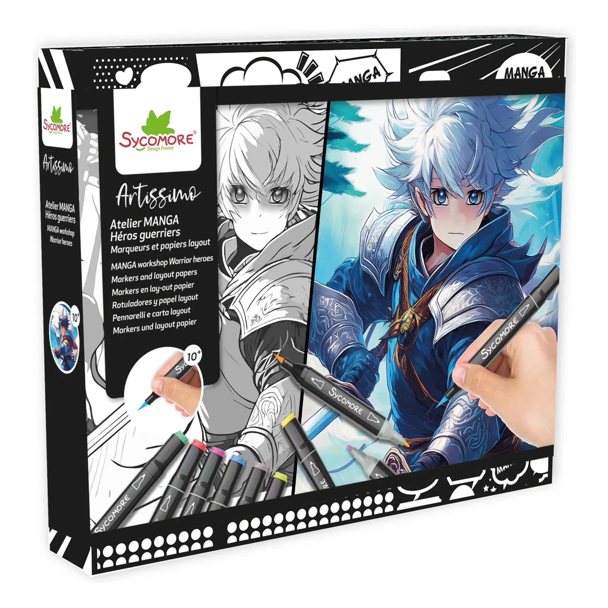 Sycomore Multicoloured Manga - Layout And Warrior Heroes Markers