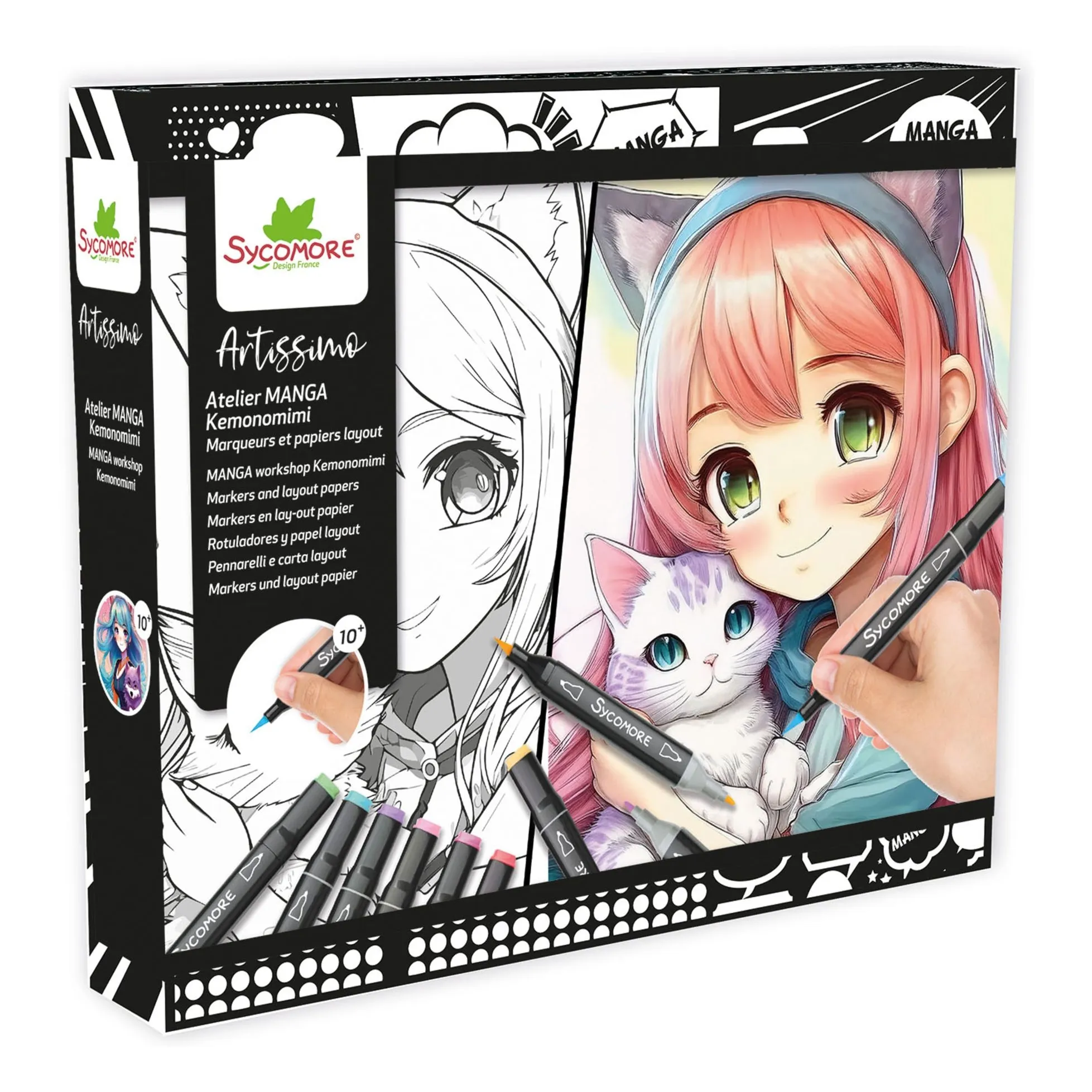 Sycomore Multicoloured Manga - Kemonomimi Layout And Markers