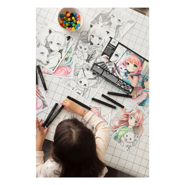 Manga - Layout et marqueurs Kemonomimi