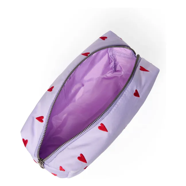 Borsa da bagno Puffy Hearts | Lilla