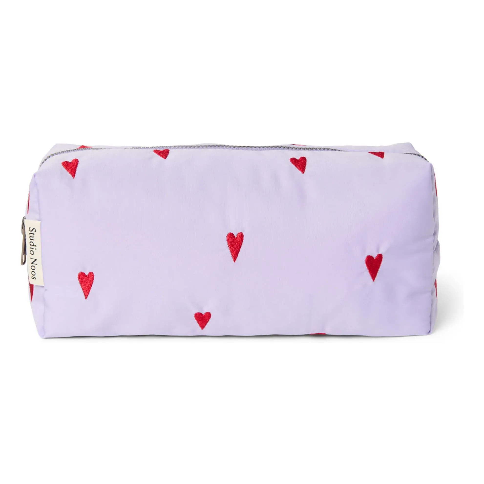Studio Noos Lilac Puffy Hearts Toiletry Bag