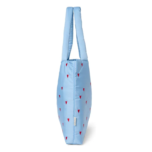 Puffy Hearts mom-bag Tasche | Hellblau