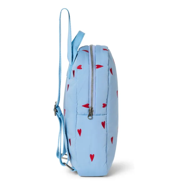 Puffy Hearts backpack | Light blue