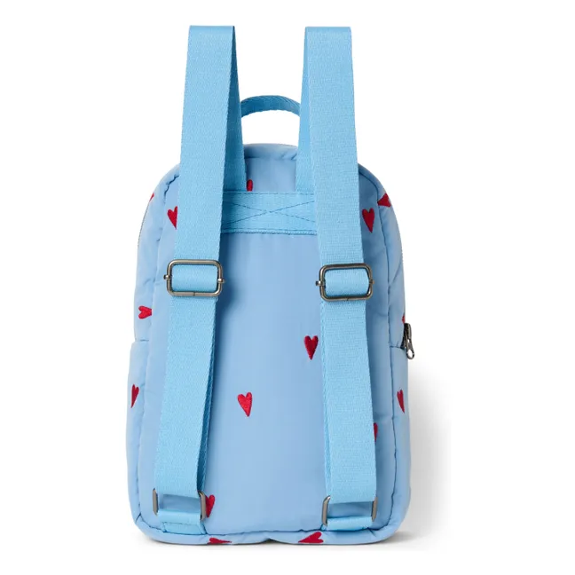 Puffy Hearts backpack | Light blue