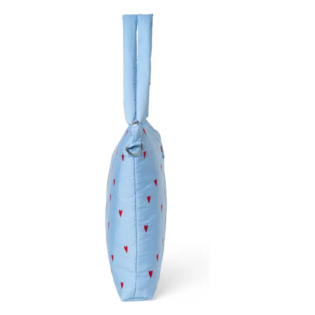 Sac à langer Puffy Hearts | Bleu ciel