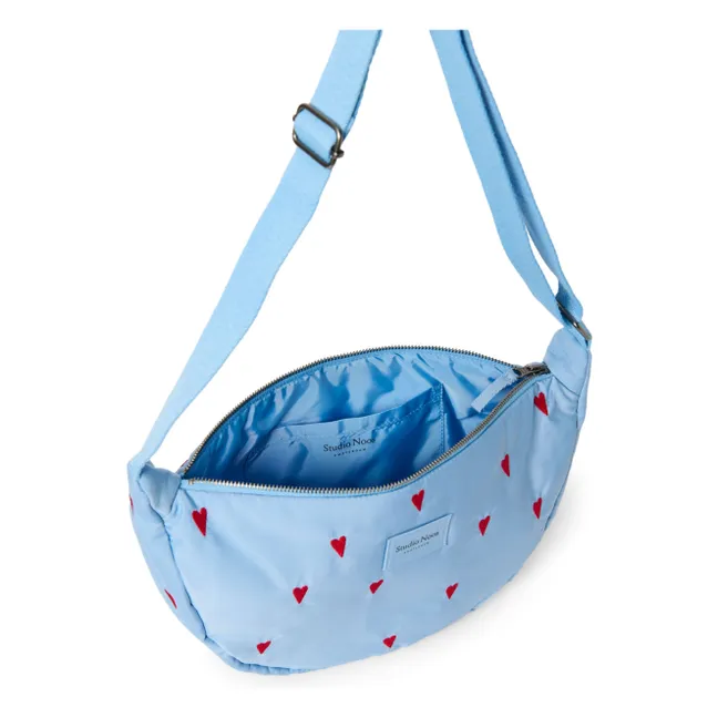 Riñonera Puffy Hearts | Azul Cielo