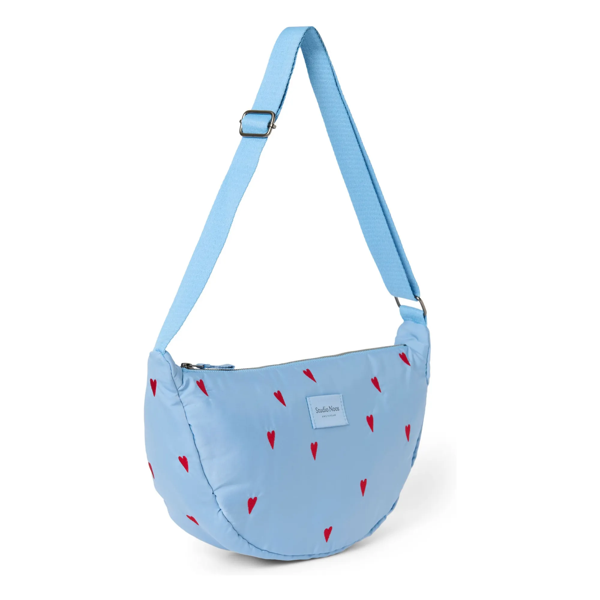 Sac banane Puffy Hearts | Bleu ciel- Image produit n°1