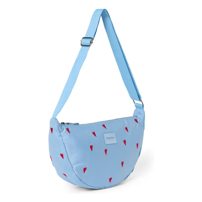 Riñonera Puffy Hearts | Azul Cielo