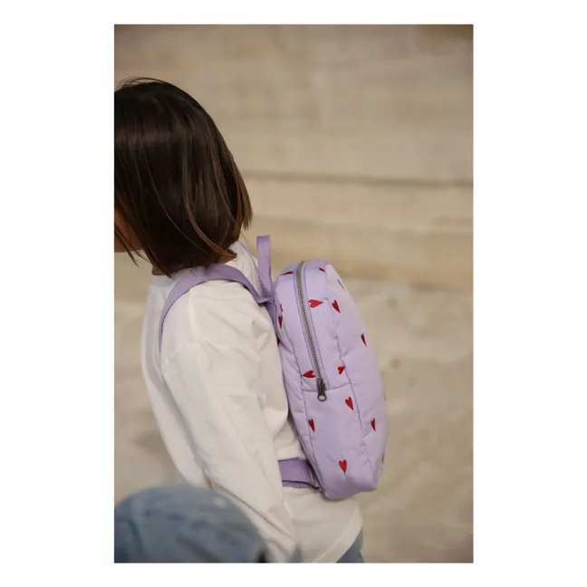 Mochila Puffy Hearts | Lila