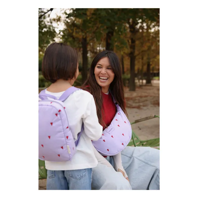 Sac à dos Puffy Hearts | 	Lilas