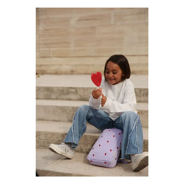 Sac à dos Puffy Hearts | 	Lilas