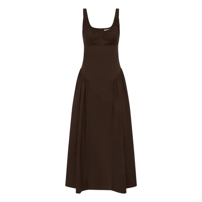 Marcella Vestido de algodón | Café