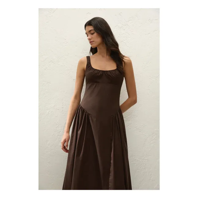Marcella Vestido de algodón | Café