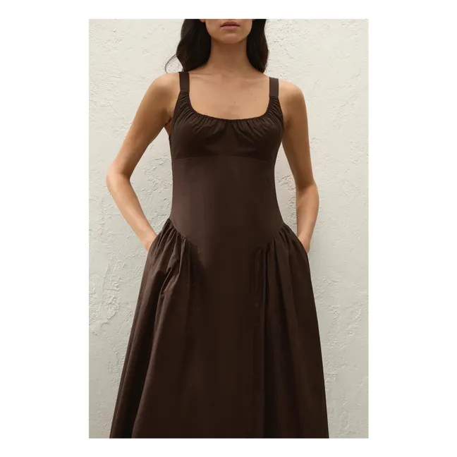 Marcella Vestido de algodón | Café