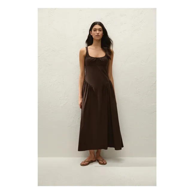 Marcella Vestido de algodón | Café
