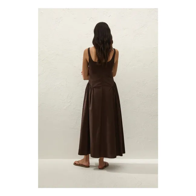 Marcella Vestido de algodón | Café