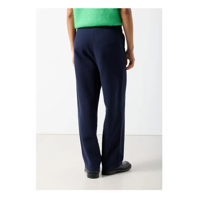 Plizzy Cotton Jogger | Navy blue