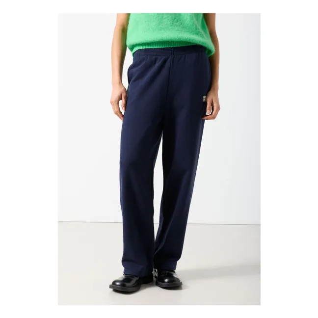 Plizzy Cotton Jogger | Navy blue