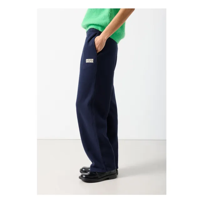 Plizzy Cotton Jogger | Navy blue