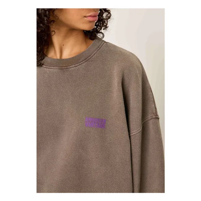 Sweat Plizzy Coton | Marron