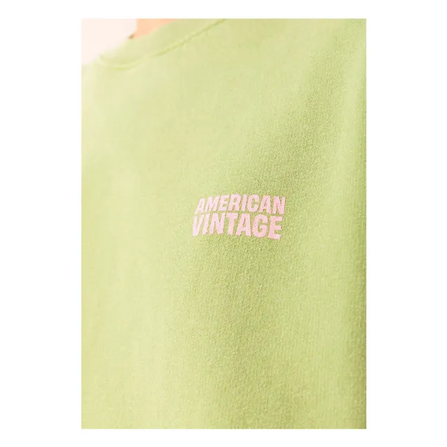 Sweat Plizzy Coton | Vert pâle