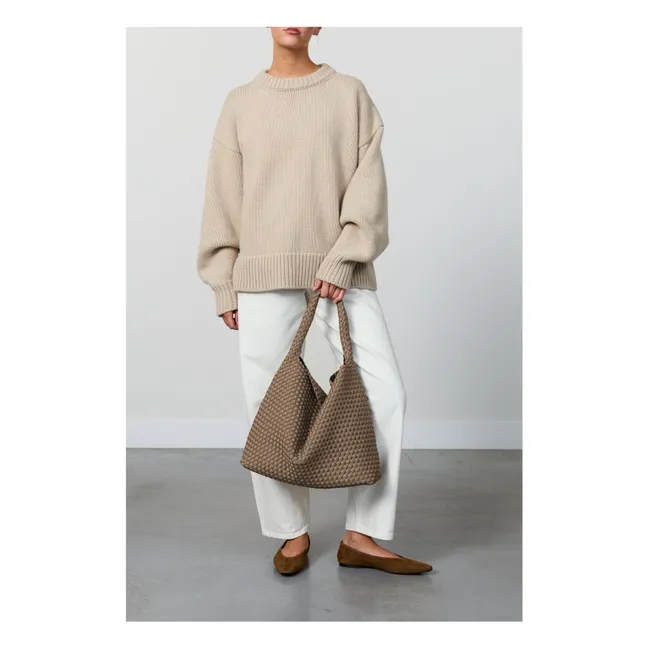 Marrea Large Bucket Bag | Taupe brown