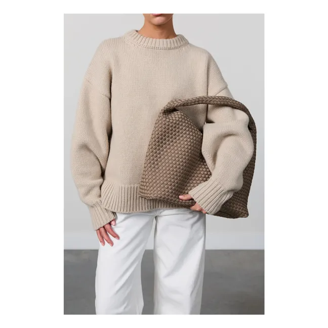 Marrea Large Bucket Bag | Taupe brown