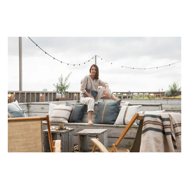 Atlas cushion cover | Charcoal grey- Product image n°2
