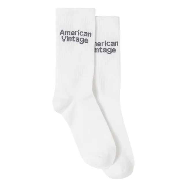 Clypsun Cotton Socks | White