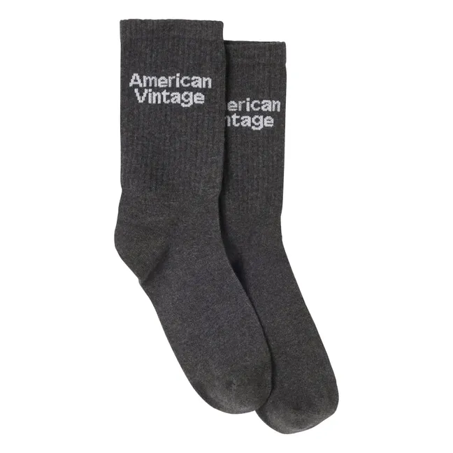 Chaussettes Clypsun Coton | Gris anthracite