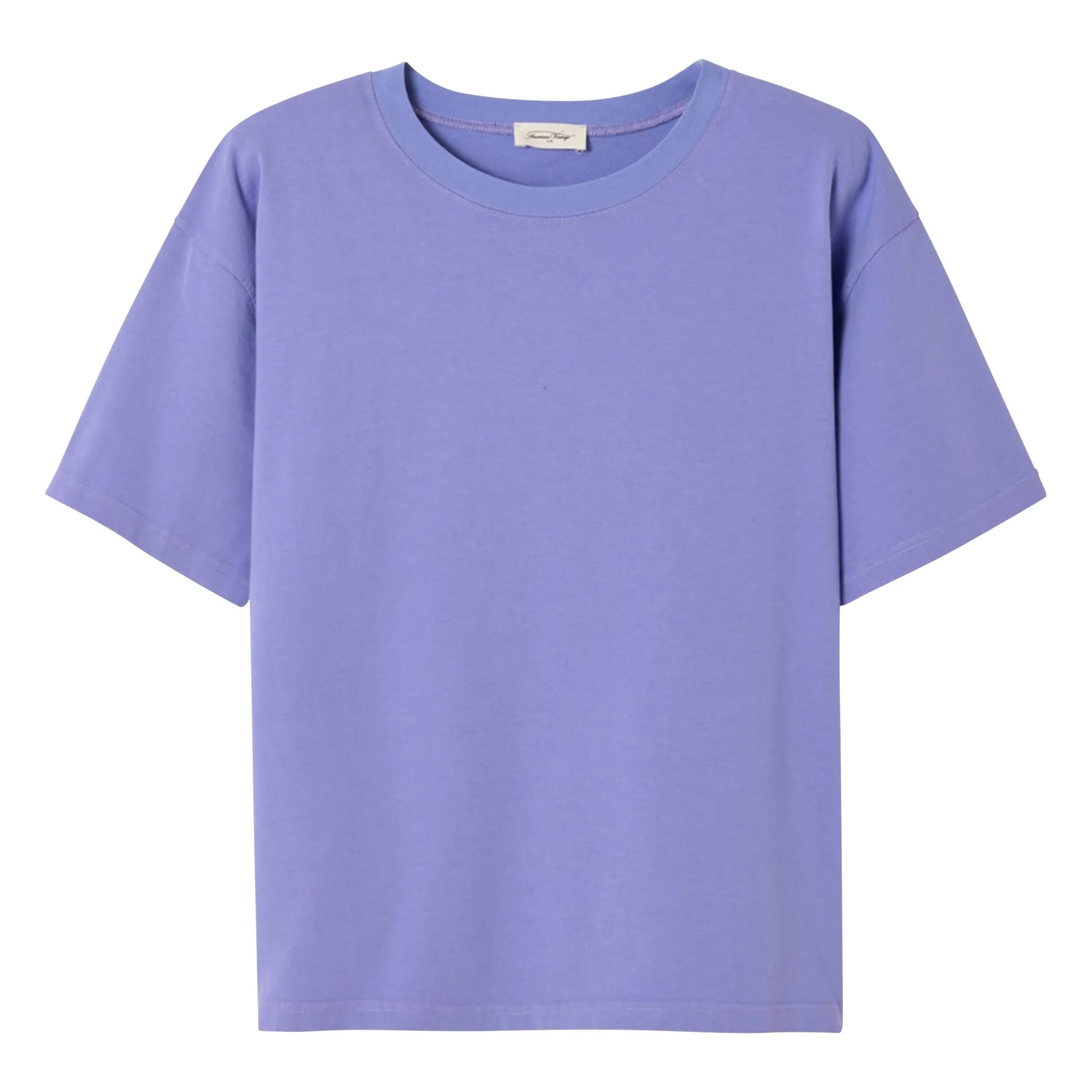 American Vintage - T-shirt manches courtes - Coton - Iris - M