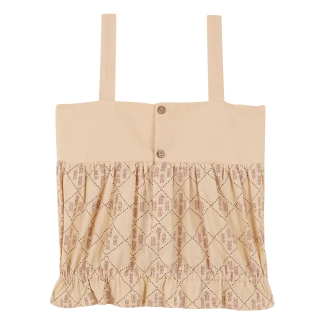 Castelflorite embroidered top Organic cotton | Honey