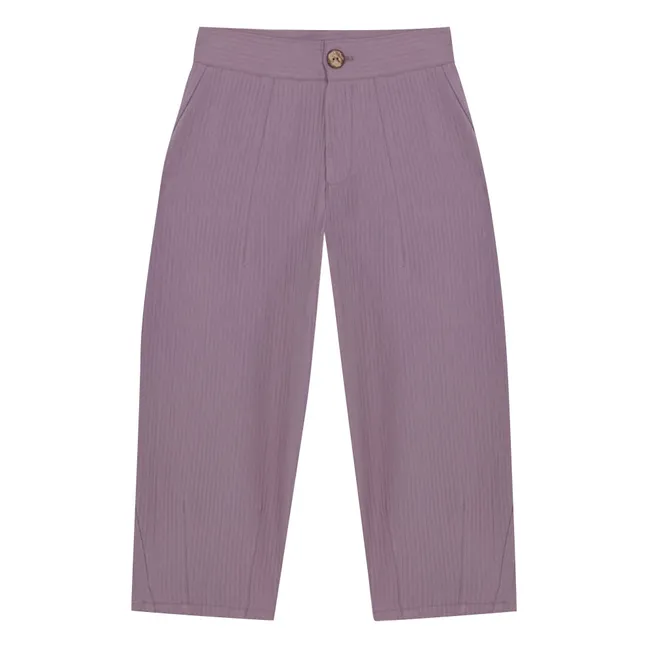 Baggy Antique Organic Cotton Gauze Pants | Mauve