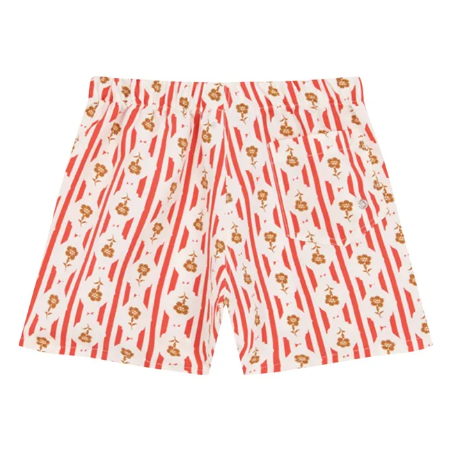 Valonga Flower Bath Short | Red