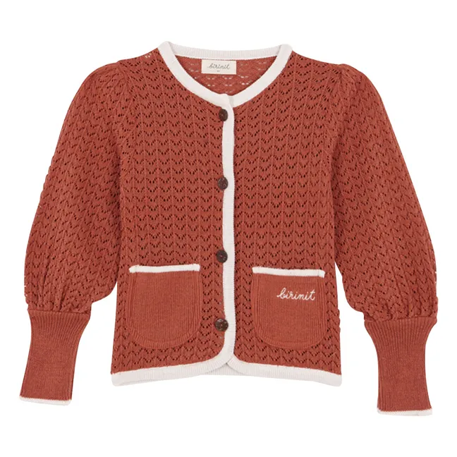 Cardigan Pointelle | Terracotta