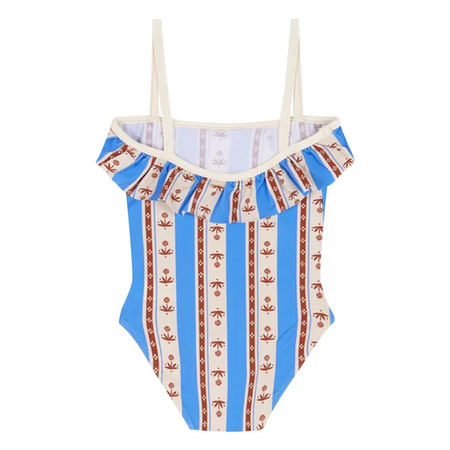Sena Stripe Baby Swimsuit | Azure blue