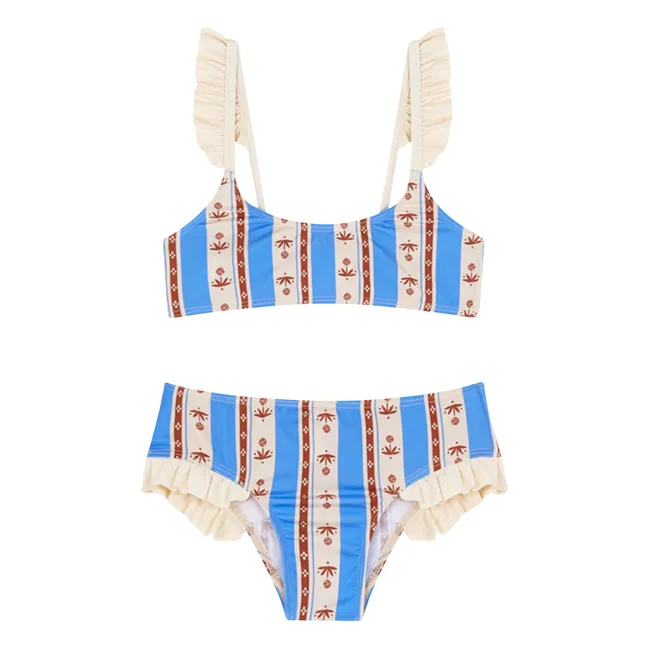 Sena 2-piece striped jersey | Azure blue