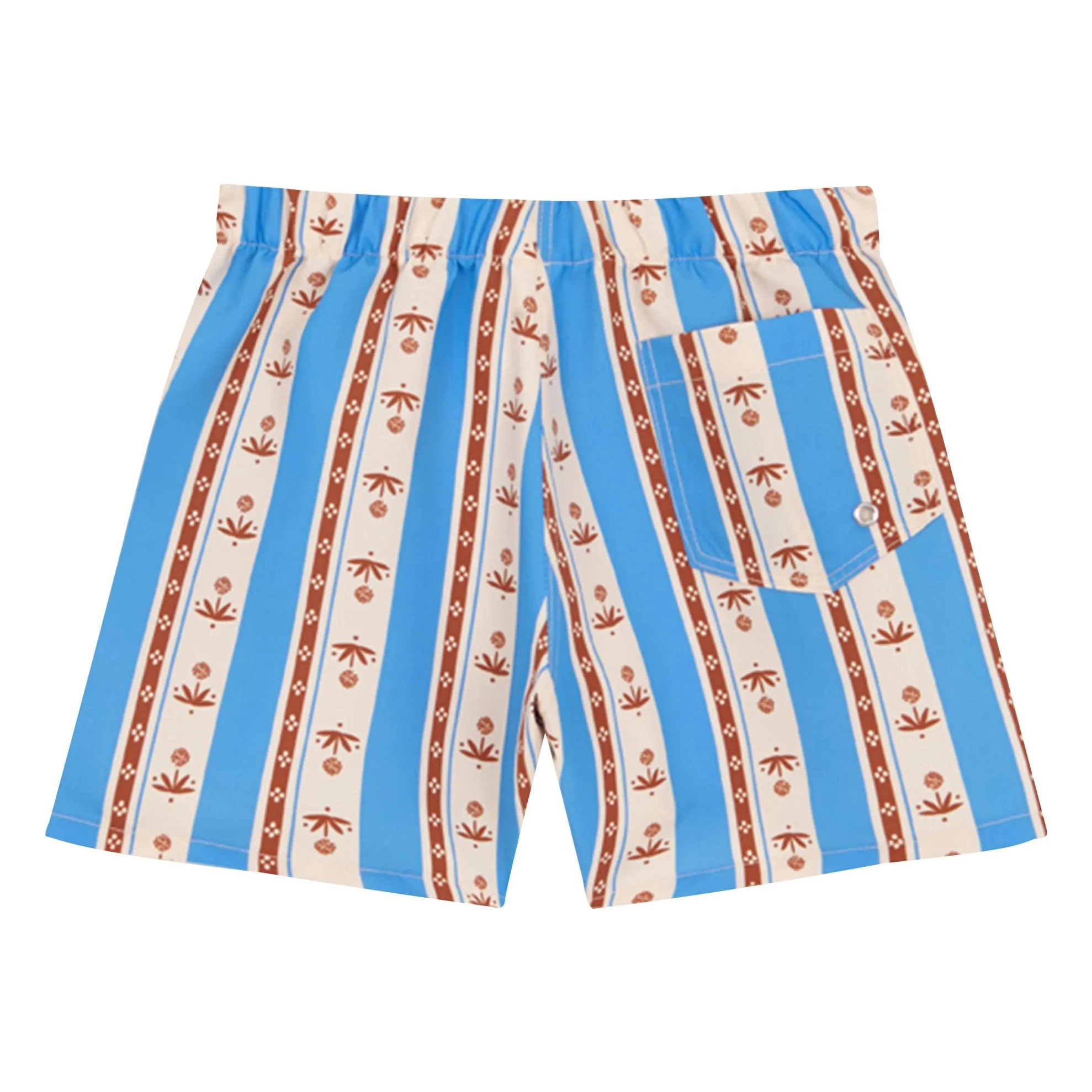 Birinit Azure Blue Sena Striped Swim Shorts