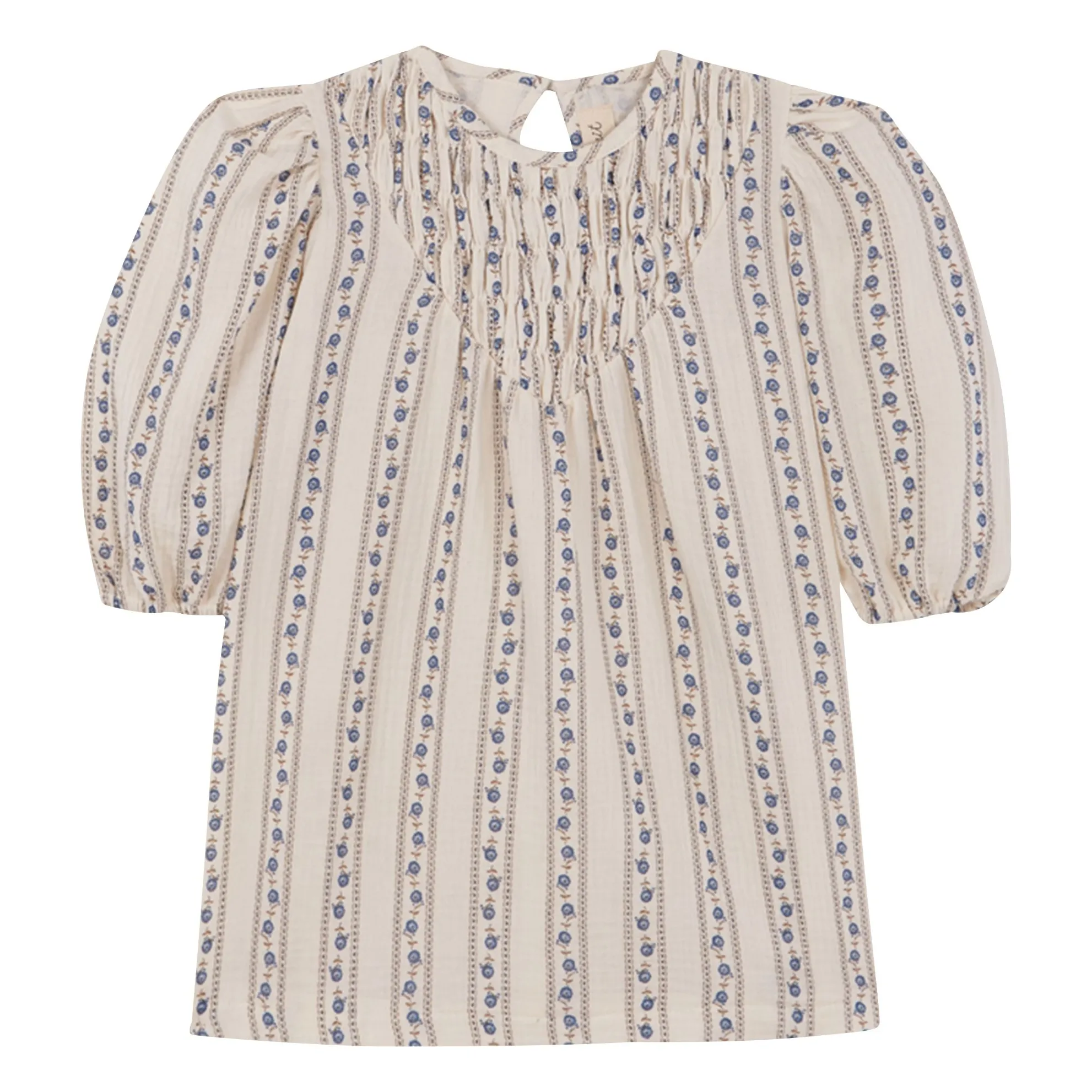 Birinit Ivory Sariñena Organic Cotton Flower Dress