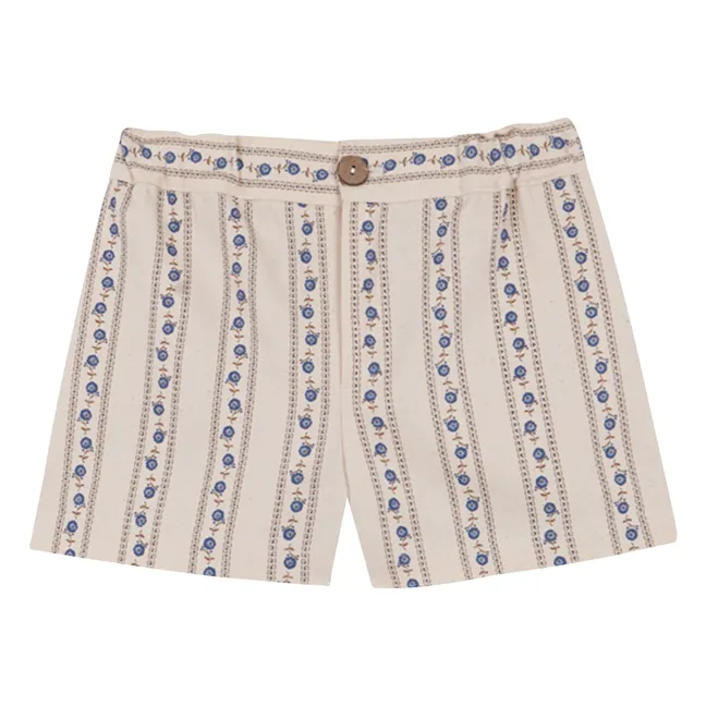 Bermuda shorts Sariñena Flowers | Ivory