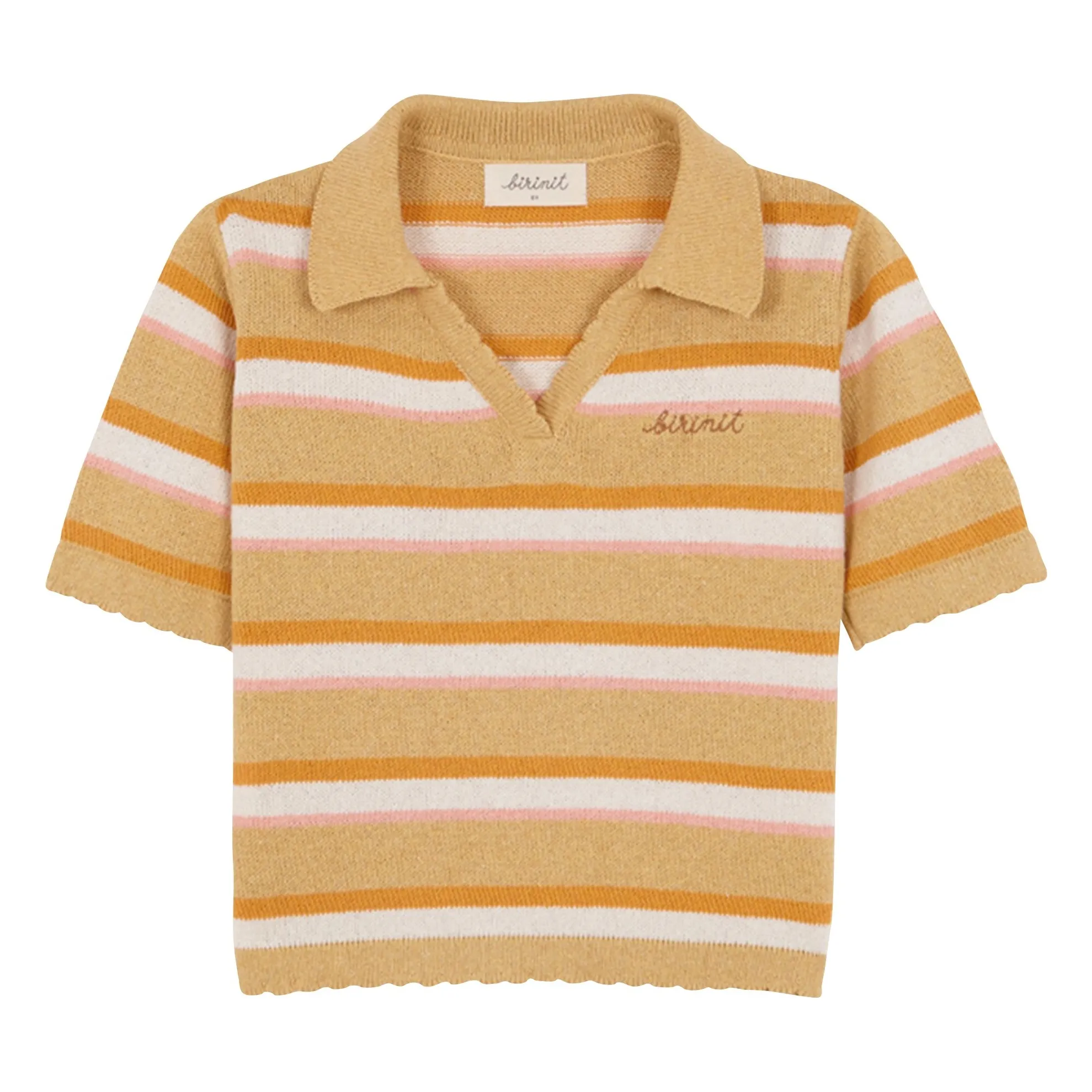 Birinit Sand Striped Polo Shirt