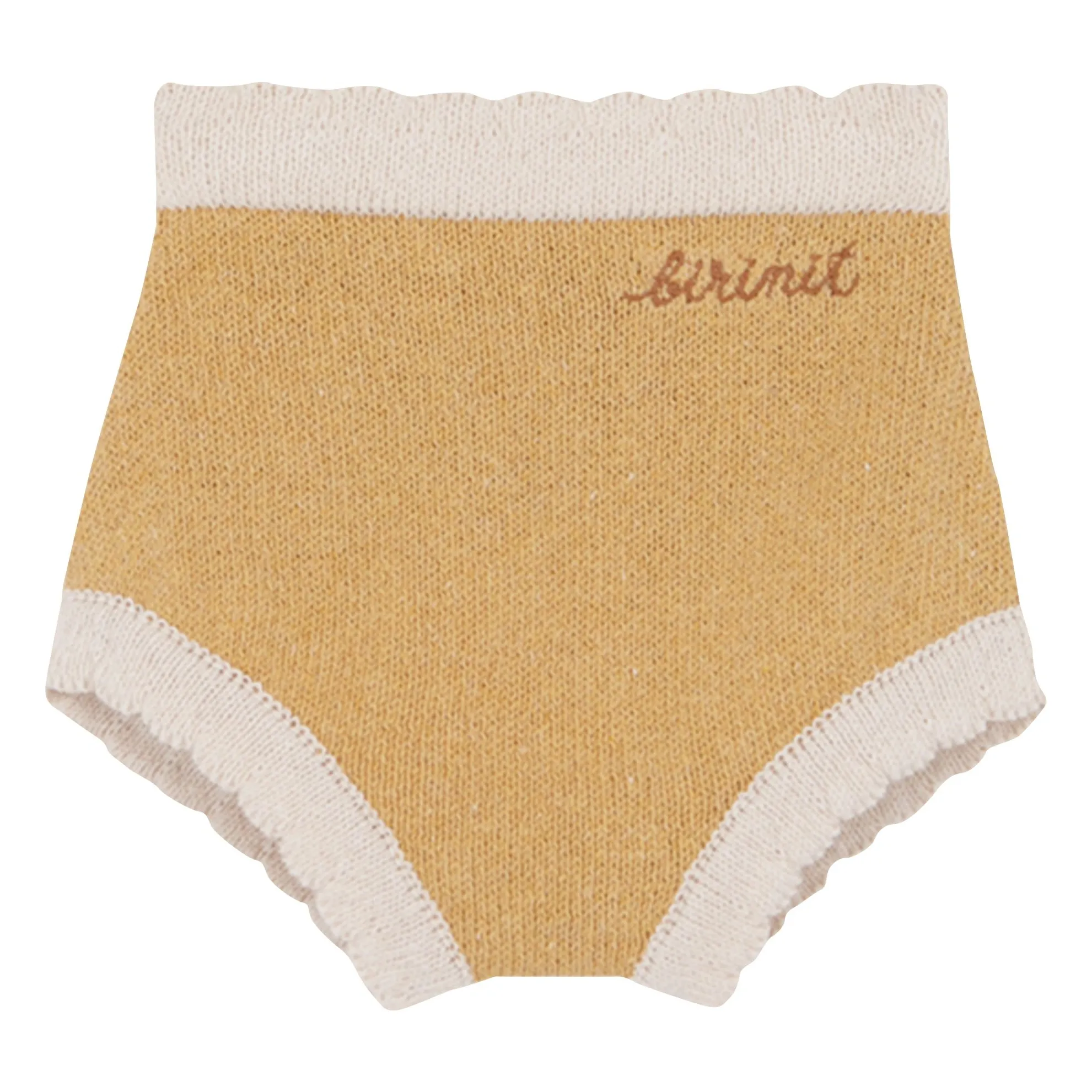 Birinit Sand Bloomer Fine Knit Scalloped