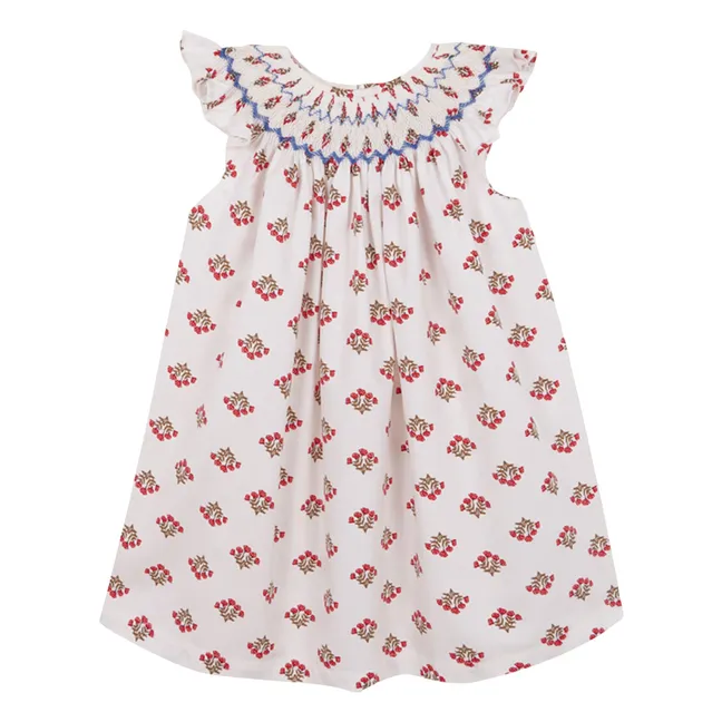Robe Smockée Monzón Coton Bio | Blanc