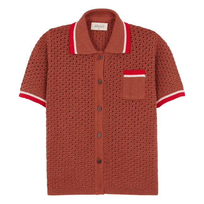 Pointelle Marusiña shirt | Rust