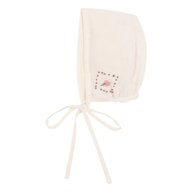 Organic cotton embroidered crush | Ivory