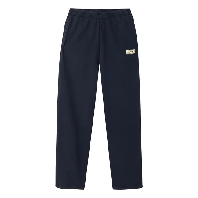 Plizzy Cotton Jogger | Navy blue