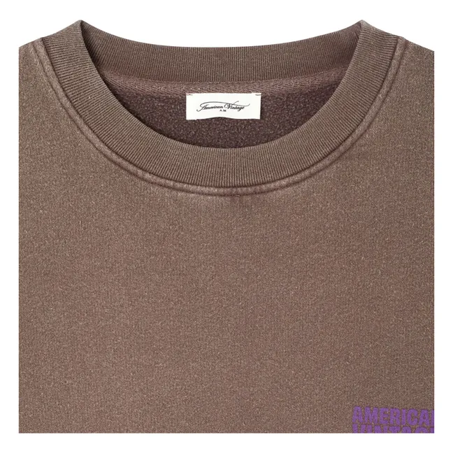 Sweat Plizzy Coton | Marron