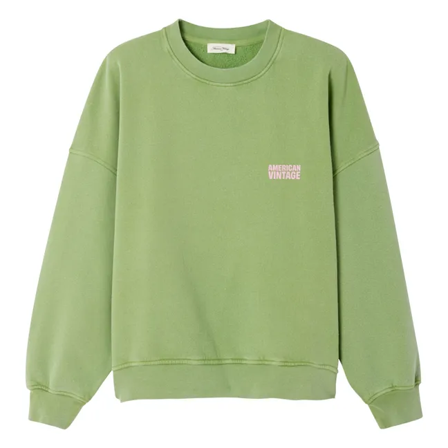Sweat Plizzy Coton | Vert pâle